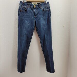 Democracy Jeans Women's 10 Blue Ab Technology Skinny Ankle Stretch Pockets